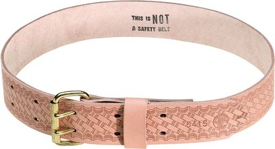 Klein Tools Heavy Duty Embossed Tool Belt, Leather, Large, 40- 48