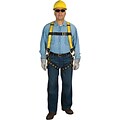 MSA Workman® Harness, Qwik-Fit™ D-Ring Back and Hips, Polyester, Yellow