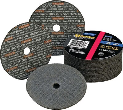 Norton Type 01 Gemini Reinforced Cut-Off Wheels, 4, 25/PK