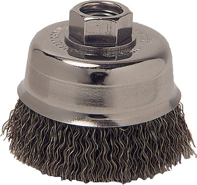 Anchor Brand Crimped Cup Brush, Carbon Steel, Knot Wire Size 0.0140, 6 Diam.