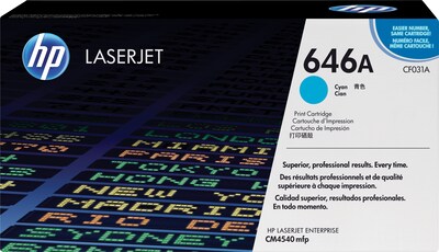 HP 646A Cyan Standard Yield Toner Cartridge (CF031A)