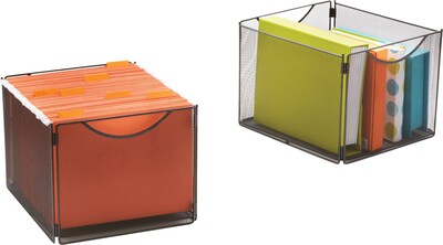 Safco Mesh Cube Storage Bin, Onyx (2173BL)