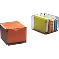 Safco 10H x 12 1/2W Cube Storage Bin, Onyx, 2/Pack (2173BL)