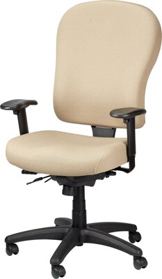 Tempur-Pedic Ergonomic Mid-Back Fabric Task Chair, Adjustable Arms, Beige