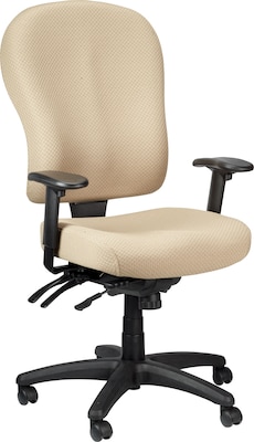 Tempur-Pedic Ergonomic Mid-Back Fabric Task Chair, Adjustable Arms, Beige