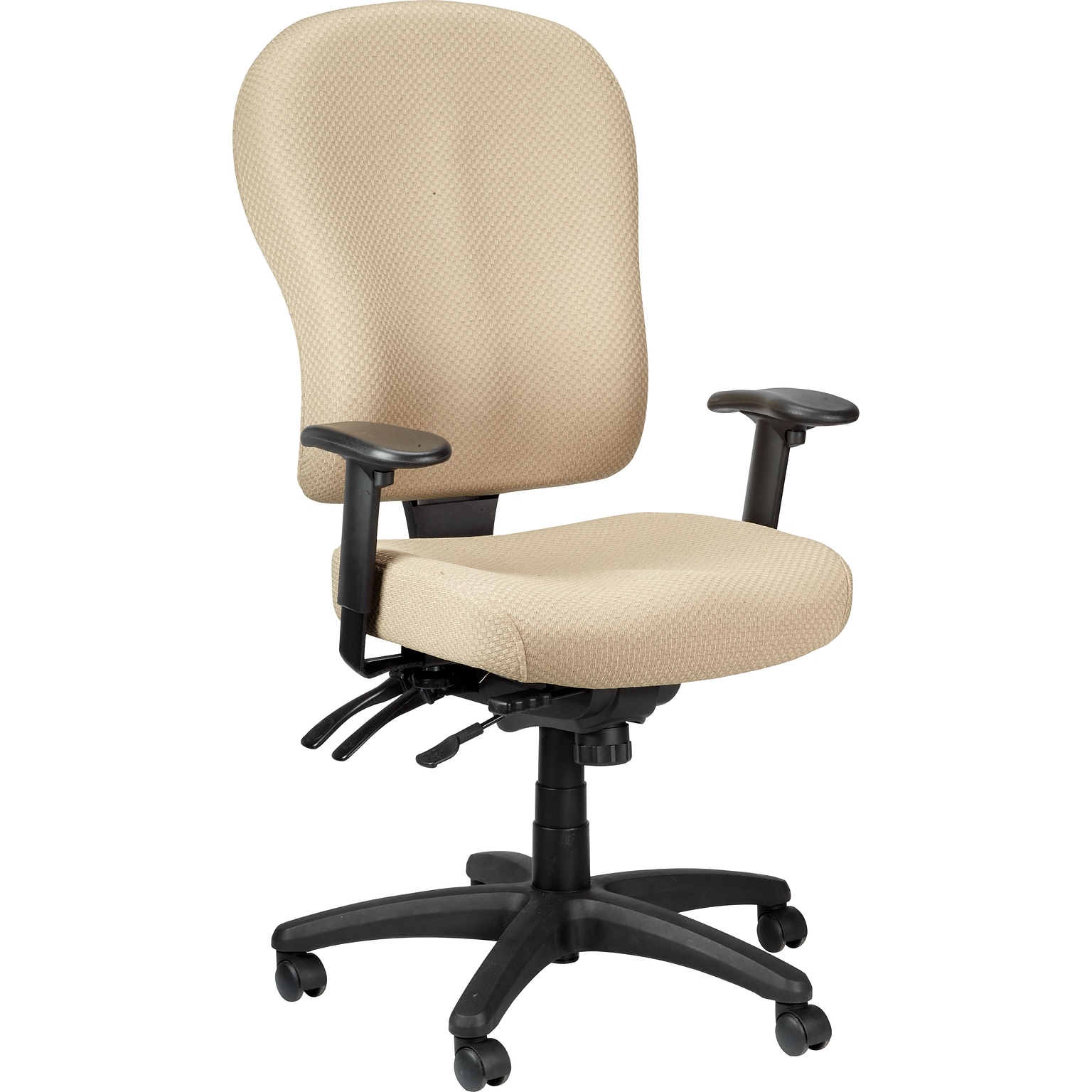 Tempur-Pedic Ergonomic Mid-Back Fabric Task Chair, Adjustable Arms, Beige