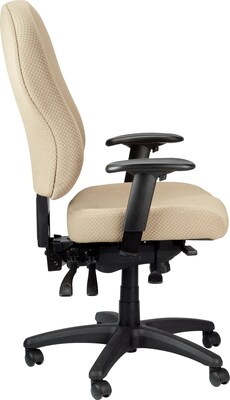 Tempur-Pedic Ergonomic Mid-Back Fabric Task Chair, Adjustable Arms, Beige