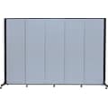 Screenflex Portable Room Divider, Blue Mist Fabric/Blue Mist Frame, 6 x 9, 5 Panels