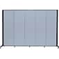 Screenflex Portable Room Divider, Blue Mist Fabric/Blue Mist Frame, 6' x 9', 5 Panels