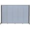 Screenflex Portable Room Divider, Blue Mist Fabric/Blue Mist Frame, 6 x 9, 5 Panels