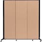 Screenflex Portable Room Divider, Tan Fabric/Tan Frame, 69"W x 77"H, 3 Panels