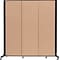 Screenflex Portable Room Divider, Tan Fabric/Tan Frame, 69W x 77H, 3 Panels
