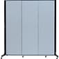 Screenflex Portable Room Divider, Blue Mist Fabric/Blue Mist Frame, 69"W x 77"H, 3 Panels
