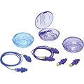 Moldex® Rockets® Reusable Earplug, Cloth Cord, Purple, 27dB