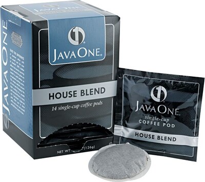 JavaOne House Blend Coffee Packet, Medium Roast, 3 oz., 14/Box (JAV40300)