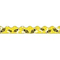 Bordette Decorative Border, Bees, 2 1/4 x 25 Roll, Black/White/Yellow