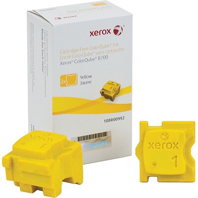 Xerox 108R00992 Yellow Standard Yield Ink Cartridge, 2/Pack