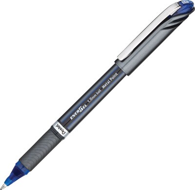 Pentel EnerGel Gel Pen, Metal Point, Blue Ink, Dozen (BL30-C)