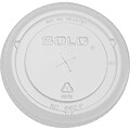 Solo® Lids, Clear Plastic Straw Slot Lid, for 9/12-oz. Cups, 1000/Case