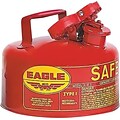 EAGLE Type I Flame Retardant Galvanized Steel Red Safety Can, 9 in (OD) x 10 in (H), 1 Gallon