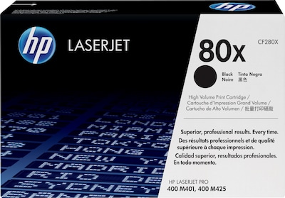 HP 80X Black High Yield Toner Cartridge   (CF280X)