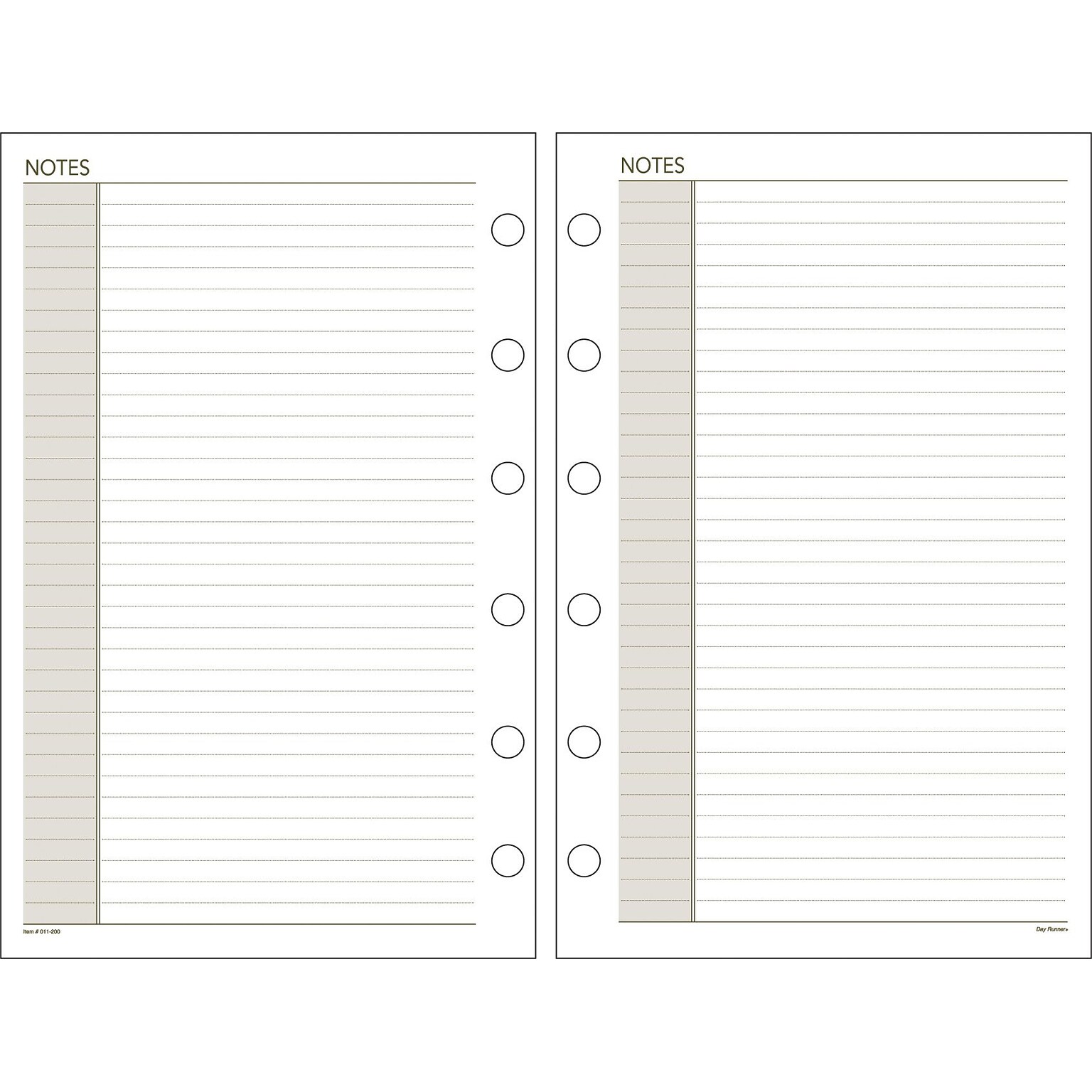 DayRunner 8.5 x  5.5 Personal Organizer Refills, White (011-200)