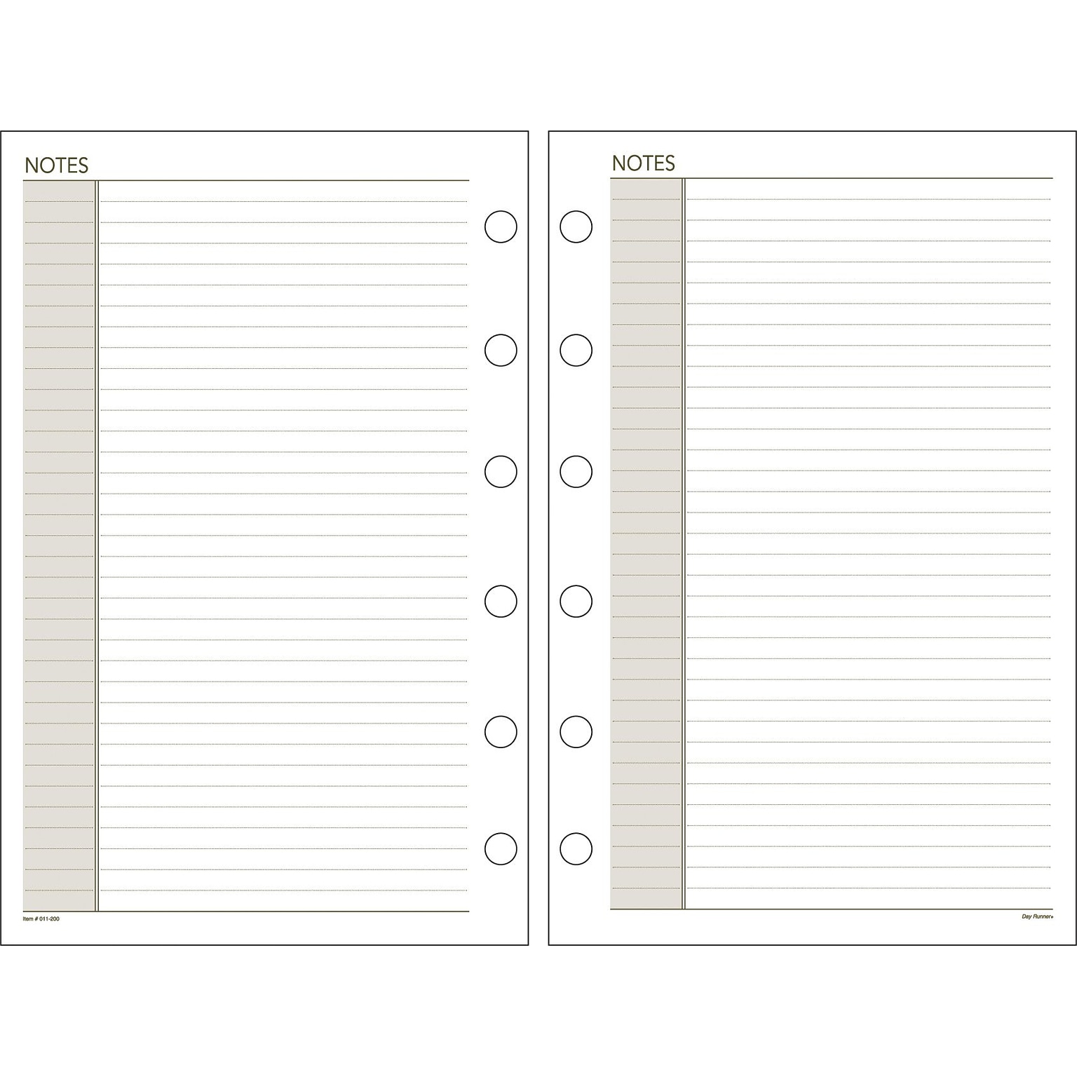 DayRunner 8.5 x  5.5 Personal Organizer Refills, White (011-200)