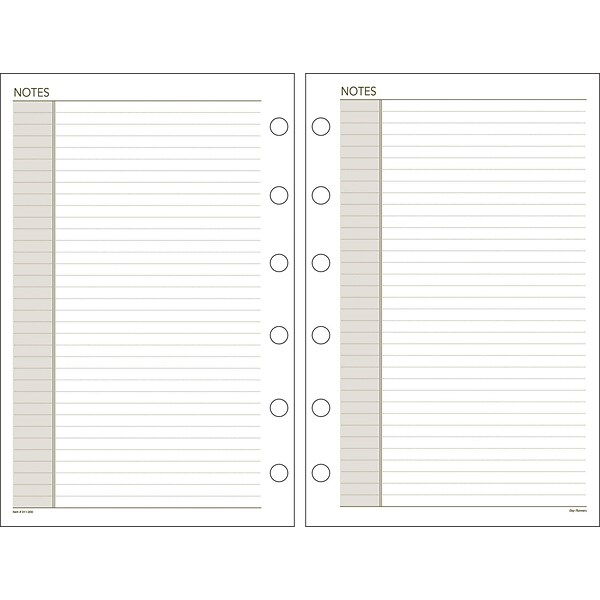 AT-A-GLANCE DayRunner 5 1/2 x 8 1/2 Recycled Notes Pages, White (011-200)