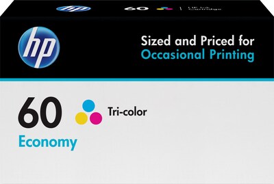 HP 60 Tri-Color Economy Ink Cartridge (B3B06AN)