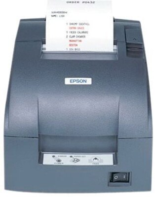 EPSON®TM-U220PD-653 Printer; Parallel Edg, Power Supply Included, Two-color printing, Dark Gray