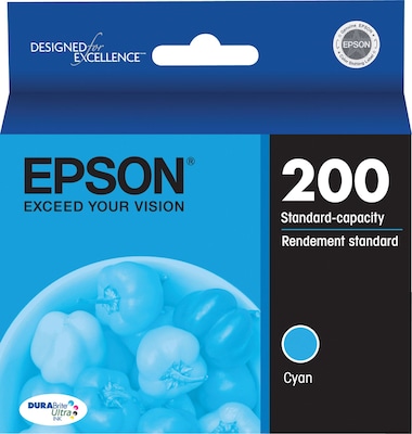 Epson T200 Black, Cyan, Magenta, Yellow Standard Yield Ink Cartridges, 4/Pack