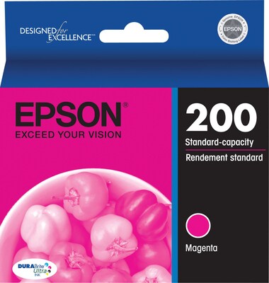 Epson T200 Black, Cyan, Magenta, Yellow Standard Yield Ink Cartridges, 4/Pack