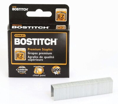 Bostitch EZ Squeeze™ 130 Premium Heavy-Duty Staples, 1,000/Bx