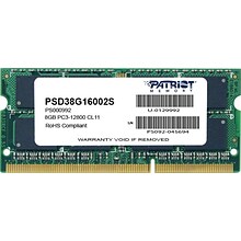 Patriot PSD38G16002S DDR3 (204-Pin SO-DIMM) Laptop Memory, 8GB