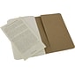 Moleskine Cahier Journal, Set of 3, Soft Cover, Pocket, 3.5" x 5.5", Ruled, Kraft Brown