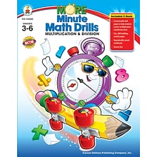 Carson-Dellosa More Minute Math Drills Resource Book, Grades 3 - 6