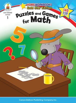 Carson-Dellosa Puzzles and Games for Math Resource Book, Grade 1
