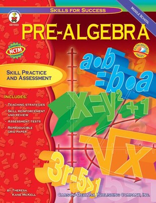 Carson-Dellosa Pre-Algebra Resource Book, Middle School