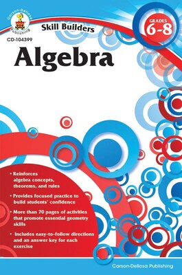 Carson-Dellosa Algebra Resource Book, Grades 6 - 8