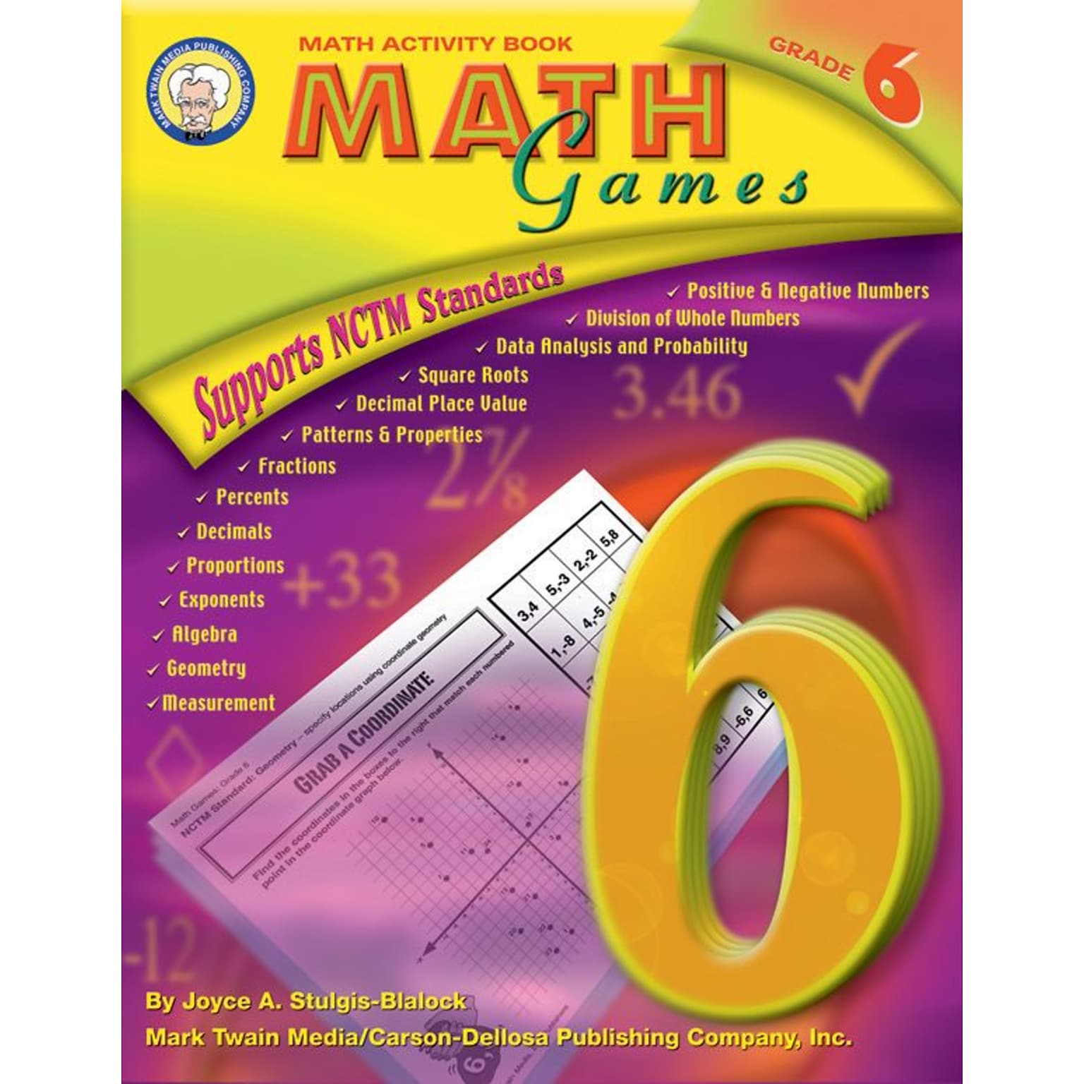 Mark Twain Math Games Resource Book, Grade 6