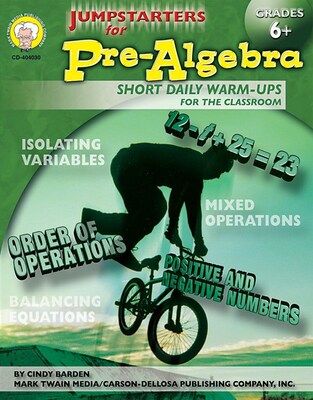 Mark Twain Jumpstarters For Pre-Algebra Resource Book