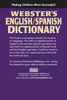 Websters 769615902 English/Spanish Dictionary
