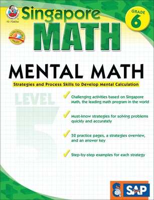 Frank Schaffer Mental Math Workbook, Grade 6/Level 3