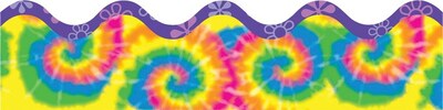 Carson-Dellosa 36 x 2.25 Scalloped, Timeless Tie-Dye Borders 13 Strips (108087)