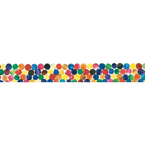 Carson-Dellosa Eric Carle 36 x 3 Straight, Very Hungry Caterpillar™ Dots Borders 12 Strips (108063)