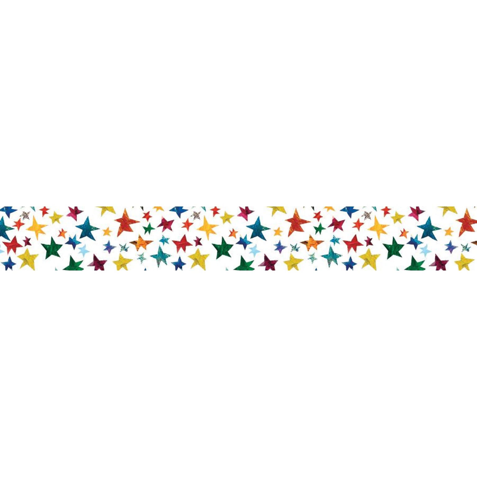 Carson-Dellosa Eric Carle 36 x 3 Straight, World of Eric Carle Sparkling Stars Borders 12 Strips (108064)