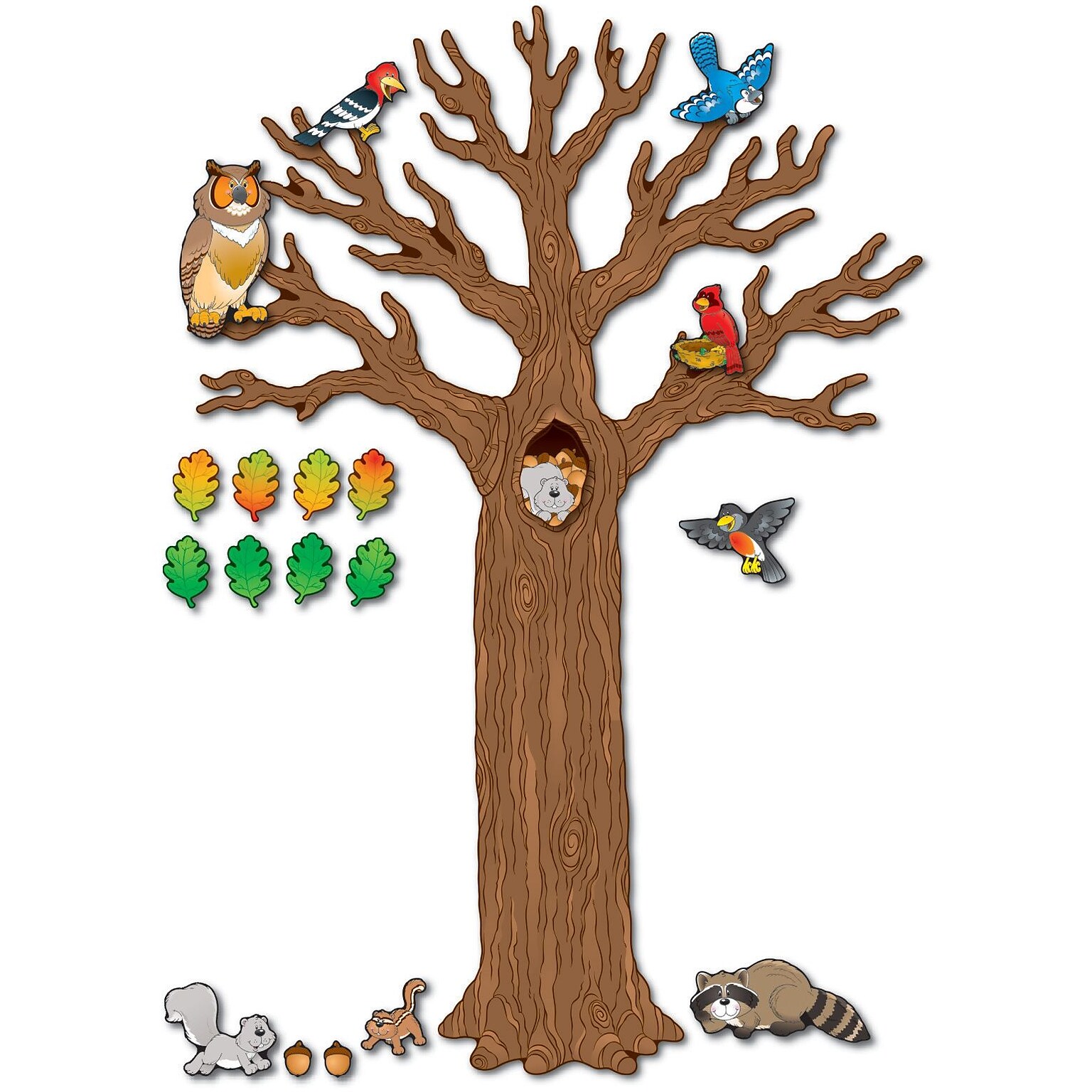 Carson-Dellosa Big Tree with Animals Bulletin Board Set