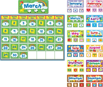 Carson-Dellosa Complete Calendar Kit Bulletin Board Set