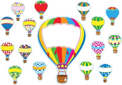 Carson-Dellosa Hot Air Balloons Bulletin Board Set