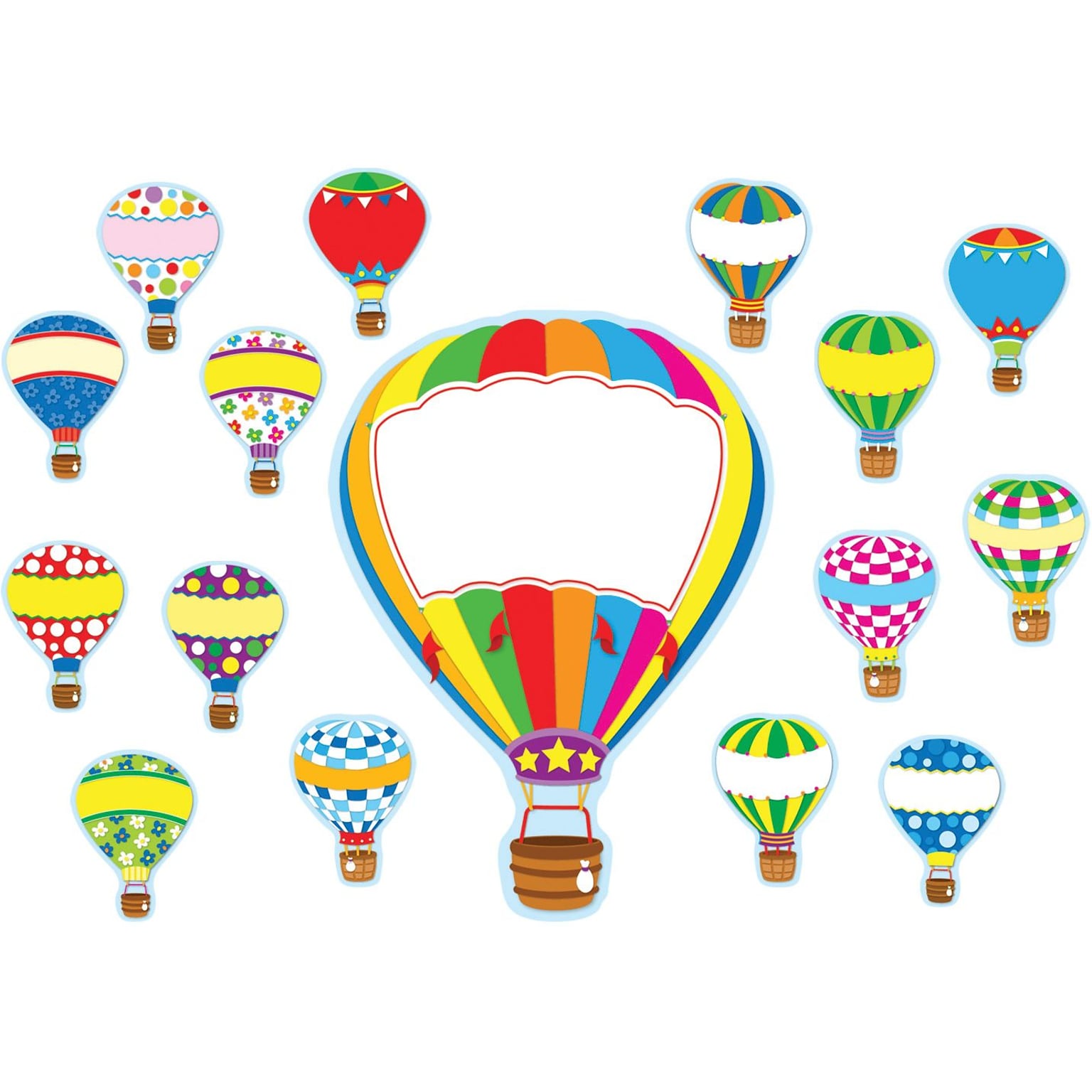 Carson-Dellosa Hot Air Balloons Bulletin Board Set